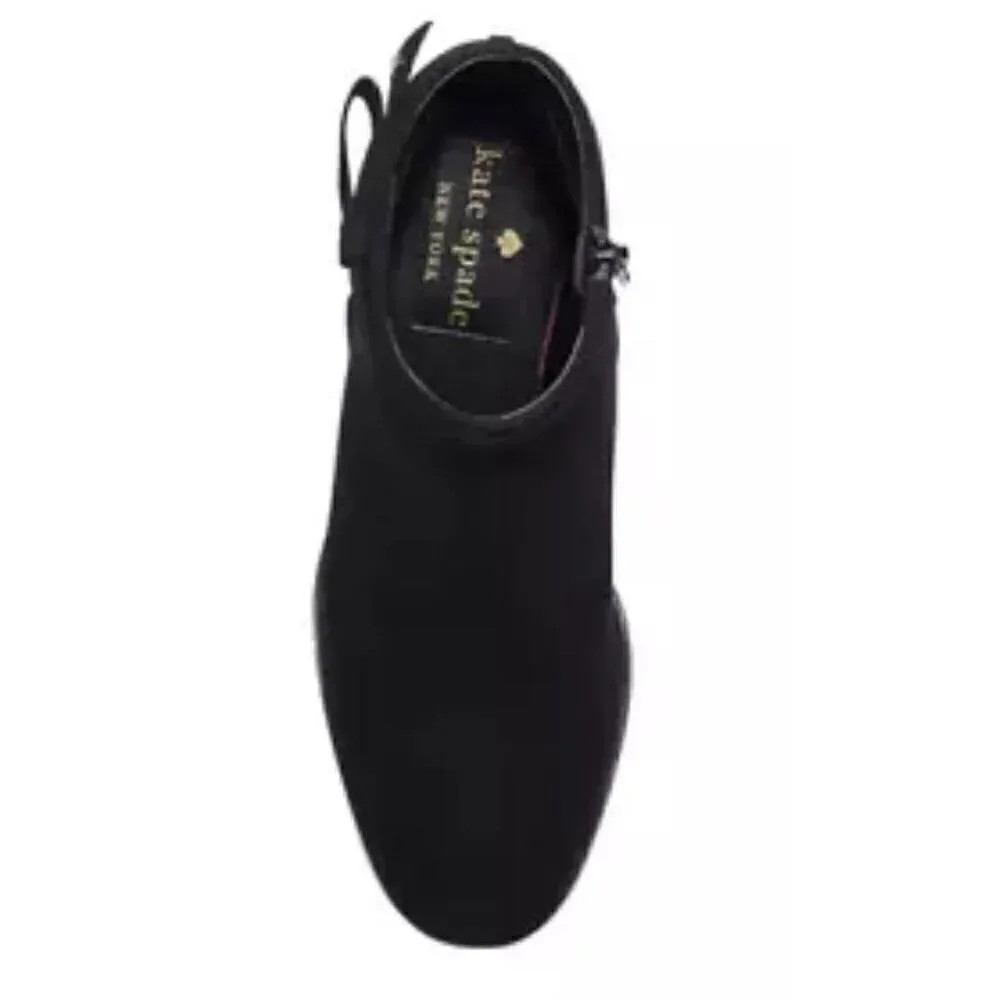 Kate Spade Knott Mid Boots in Black Suede NWOB Size 10 1/2